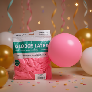 Decotex <b>Latex</b> Balloons 25Cm <b>Pink</b> R10 Party Decoration - Product Image 3