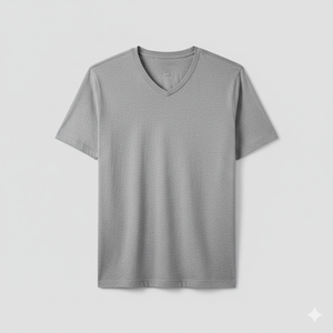 Camiseta Clásica de Cuello en V para Hombre, Textura Suave, Estilo Diario Duradero - Product Image 3