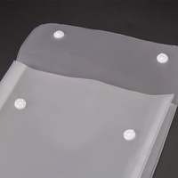Pochette d'emballage personnalisée en PVC dépoli de luxe pour chemises, vêtements et sous-vêtements, avec bouton-pression et soufflet de fond
