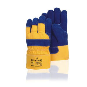 Guantes de trabajo de color personalizados al por mayor en el interior de algodón de vaca guantes de trabajo de protección de seguridad industrial de cuero de Palma única EN420 - Product Image 3