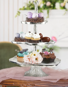 Support à gâteau en métal rond personnalisé en laiton AK en or fini avec support décoratif en cristal pour décoration intérieure de table - Product Image 4