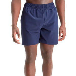 กางเกงขาสั้นออกกำลังกายน้ำหนักเบาสำหรับผู้ชายกางเกงขาสั้นสำหรับใส่วิ่งกีฬาถักทรงโอเวอร์ไซส์ผ้าย้อมสีพื้น - Product Image 1