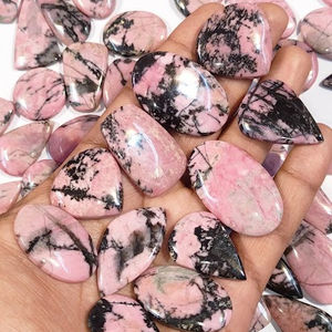 Rodonita Rosa de Alta Calidad, Cristal de Piedra de Nacimiento de Marzo, Cabujón de 20-55mm, Gemas Sueltas para Decoración de Relojes, Venta de S. F. GEMS - Product Image 1