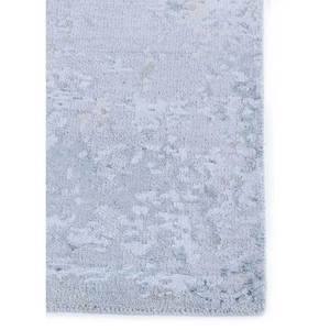 Tapis noué à la main en laine et soie de bambou Tattvam Lu-9031, abstrait, gris et noir, rectangulaire, pour la maison, le salon, le couloir - Cs-01 - Product Image 4