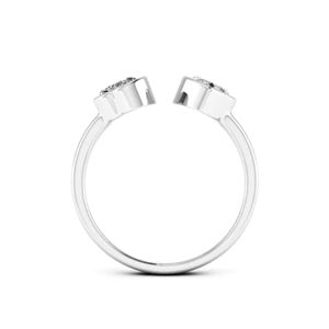แหวนหมั้นผู้หญิง Toi et Moi รูปหัวใจ - Product Image 3