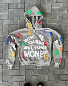 DCY 2025 Trending Product Oversized Puffer Print Hoodie,Custom <b>Hoodies</b> With Zipper,<b>Thick</b> Cotton <b>Hoodies</b> <b>for</b> <b>Men</b> - Product Image 1