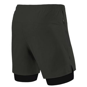 Short de course en polyester léger pour hommes, haut tendance, couleur unie, short d'entraînement décontracté, fermeture à la taille élastique, teint uni - Product Image 2
