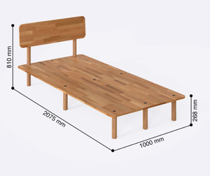 Offre Spéciale Lit Simple 100*200 hêtre En Bois Fabriqués À La Main Zéro Fly Organique Combinant Mobilier De Chambre - Product Image 3