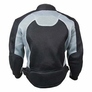 2025 venta al por mayor chaqueta de moto de alta calidad personalizada moda elegante hombres chaqueta de moto de carreras de cuero genuino - Product Image 3