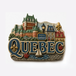 Vente en gros de souvenirs de réfrigérateur Art Déco 3D en résine peinte à la main, ODM, en polyrésine de qualité supérieure, forme personnalisée, touristiques, pour le <span class=keywords><strong>Canada</strong></span>, le Québec et Montréal - Product Image 4