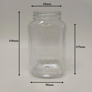 Venta al por mayor de tarros cuadrados de plástico PET de alta calidad de 800ml 68mm de capacidad de Pavico para almacenar alimentos secos frutos secos alimentos para bebés y dulces - Product Image 1