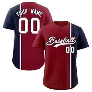 Vente en gros de chemises de baseball simples à impression personnalisée Haut de baseball maillot de baseball bon marché pour hommes avec sublimation - Product Image 6