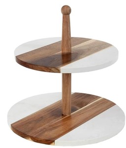 Soporte de madera para postres y pasteles de 2 niveles de la mejor calidad, hogar, hotel, restaurante, boda a bajo precio - Product Image 4