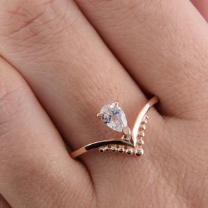 Boho เครื่องประดับ925เงินแท้สีขาวแหวนพลอยบุษราคัมเครื่องประดับเงินแฮนด์เมดเครื่องประดับสำหรับผู้หญิงของขวัญแต่งงานสำหรับผู้หญิง - Product Image 5