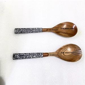 ชุดเครื่องใช้บนโต๊ะอาหารสีขาวพร้อมลวดลายคอนกรีตเครื่องใช้บนโต๊ะอาหารที่เสิร์ฟอาหารสุดหรูสำหรับตกแต่งบนโต๊ะชุดช้อนเสิร์ฟสลัด - Product Image 6