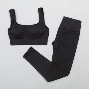 Conjuntos de Fitness para gimnasio con estiramiento activo para mujer, Sujetador deportivo para mujer, pantalones cortos ajustados a glúteos, traje de Yoga de 2 piezas con cordón para entrenamiento para correr - Product Image 2
