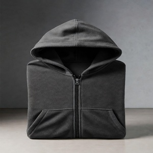 Mens Minimalist Knitted <b>Fleece</b> Hoodie Premium Cotton Pullover Loose Fit Streetwear Sweatshirt Custom Logo Winter Warm - Product Image 4