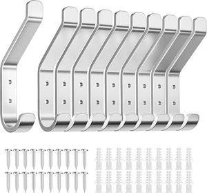 <b>Wall</b> Mounted Coat <b>Hook</b> Metal <b>Wall</b> Hanger <b>for</b> Closet Organisation <b>for</b> Hanging Towel Hat <b>Key</b> Clothes With Stainless Steel - Product Image 1