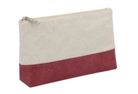 Pochette cosmétique décontractée en toile naturelle PFIVE avec fermeture éclair, étui de rangement de maquillage de voyage, organisateur de haute qualité taille standard, certifié GOTS