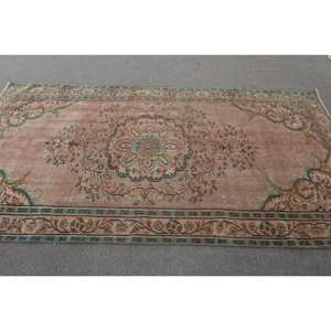 Alfombra clásica de lana verde marrón de 4,8x9 pies patrón de retazos turco pasillo rectángulo látex alfombras de noche para dormitorio de estar adolescente - Product Image 3