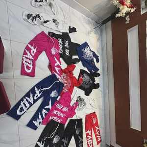 Ensemble pantalon de survêtement et sweat à capuche personnalisé de haute qualité, poids lourd, avec impression et lavage à l'acide en éponge française - Product Image 1