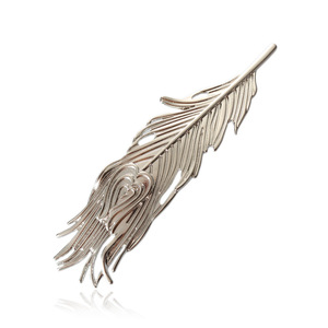 Barrettes à <span class=keywords><strong>cheveux</strong></span> tendance en forme de <span class=keywords><strong>plume</strong></span>, bijoux fantaisie, accessoires pour femmes, pinces à <span class=keywords><strong>cheveux</strong></span> en métal doré pour adultes - Product Image 6