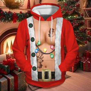 Sudadera con Capucha de Forro Polar con Cremallera y Diseño de Muñeco de Nieve Navideño Blanco para Hombre y Mujer - Sudadera para Fiestas y Ropa de Invierno - Product Image 5