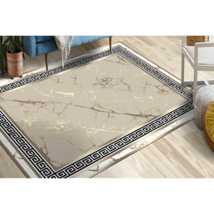 Gold Marble <b>Rug</b>, Gold <b>Rugs</b>, Modern <b>Rug</b>, Marble <b>Rug</b>, Machine Washable <b>Rug</b>,<b>Chenille</b> <b>Rug</b> - Product Image 1