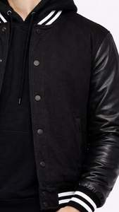 Veste bomber oversize de haute qualité 2026 pour homme, col montant, hiver, polaire/polyester/laine, vente en gros d'usine, OEM disponible - Product Image 6