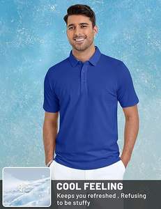 เสื้อกีฬาเสื้อโปโลผ้าโพลีเอสเตอร์แห้งเร็วสำหรับผู้ชายเสื้อยืดโลโก้ออกแบบได้ตามที่ต้องการ - Product Image 2