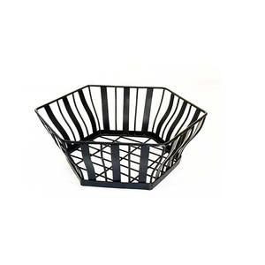 Paniers ronds en fil métallique Bol à fruits en fil de fer noir 11In Stockage durable Panier à fruits et légumes Bols à légumes pour collations - Product Image 4