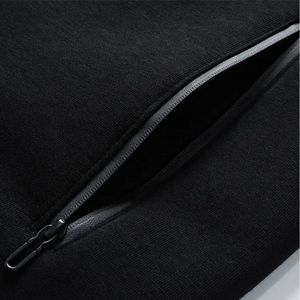 Chándal deportivo informal de moda con cuello levantado, conjunto de chándal de dos piezas con cremallera de algodón 100% para hombre de invierno - Product Image 5