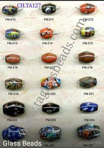 Cuentas de confeti DE LA India Vintage hechas a mano, cristal multicolor de 10mm, gran agujero para hacer joyas, oro, negro, azul, rojo - Product Image 6