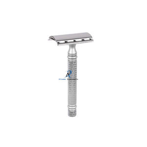 Maquinilla de afeitar de seguridad Personal de doble filo de alta calidad, mango de afeitado Manual clásico, herramienta de aseo reutilizable de acero inoxidable para hombres - Product Image 6