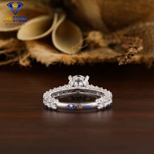 Anillo de diamante de corte redondo TDW 2,35 oro blanco Multi Pave ajuste Hpht/Cvd Diamond Lab Stone - Product Image 4