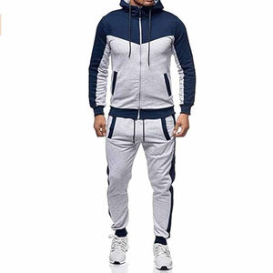 Meilleurs fabricants de vêtements au Pakistan logo personnalisé 100% coton manches thermiques vêtements décontractés couleur unie fermeture éclair survêtements pour hommes - Product Image 2