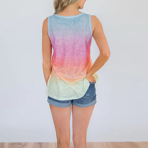 2025 camisetas sin mangas para mujer, camisetas sin mangas holgadas transpirables y finas, camisetas sin mangas informales de tamaño personalizado para mujer, camiseta sin mangas transpirable personalizada - Product Image 2