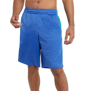 Pantalones cortos de malla estampados con logotipo personalizado para hombre al por mayor, ropa deportiva y de gimnasio para correr, pantalones cortos de malla lisos teñidos en blanco - Product Image 1