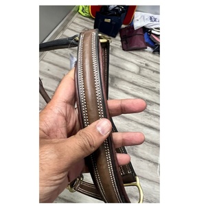 Halter de cuero puro hecho a mano de calidad superior para montar a caballo con diseño personalizado disponible en el fabricante indio de exportación - Product Image 5