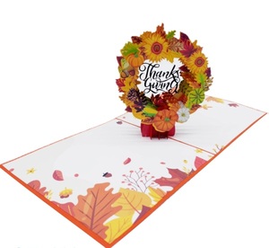 การ์ดป๊อปอัพ 3 มิติ ลายดอกทานตะวันทำมือ สไตล์สัตว์ ฮานอย วันแม่ วันขอบคุณพระเจ้า พิมพ์ออฟเซ็ต งานฝีมือเวียดนาม - Product Image 2