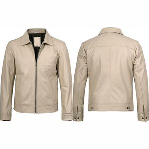 Venta caliente Otoño Invierno Hombres Casual Cremallera Chaqueta de cuero - Product Image 4