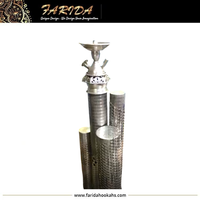 Luxuriöse Maßgefertigte Messing-Metallnetz Handgemachte Farida Hookah Mini Hochwertige 3D Hotel-Tower Shisha Einzigartige Lackiertechnik