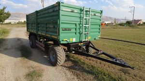Nouvelle remorque agricole à benne basculante de 8 tonnes avec engrenages et essieux, capacité de 16 000 lb pour les travaux de construction et les opérations de tracteurs - Product Image 2