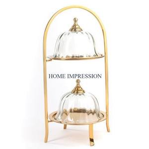 Présentoir à Dessert et Gâteau en Verre Transparent Octopus Conception de Stand de Couleur Or Événements et Fêtes d'Anniversaire pour Accessoires de Table - Product Image 4