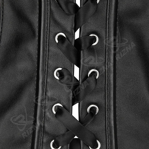 Overbust Waist <b>Trimmer</b> Belt for Weight Loss Steel Boned <b>Black</b> Satin Corset Best Quality Adjustable Plain Corsets From Pakistan - Product Image 6