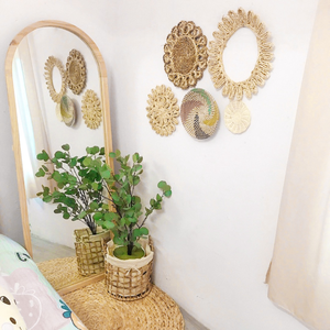 Panier de rangement en jacinthe d'eau personnalisé fabriqué à la main panier à linge avec poignées cadre en métal solide et doublure amovible - Product Image 5