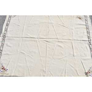 พรมตุรกีโบราณ ขนาด 5.1x6.1 ฟุต พรมขนสัตว์โมร็อกโกสีขาวแดง - Product Image 4