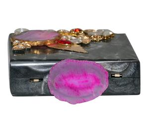 Mode personnalisé femmes sac à main clair résine époxy sacs fleur acrylique embrayages pour la fête de mariage - Product Image 1