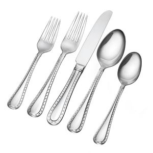 Ensemble de couverts en acier inoxydable simple, cuillère et fourchette, argenterie, banquet, maison, argent, restaurant, hôtel - Product Image 2