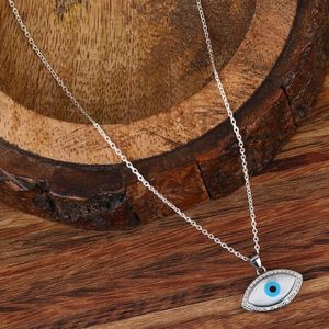 NOVAMART Fine Platinum Evil Eye Pendant for Men & Women-Blue Diamond Accent 925 Silver Stylish <b>Gift</b> <b>Sister</b> Boys Girls Wholesale - Product Image 5